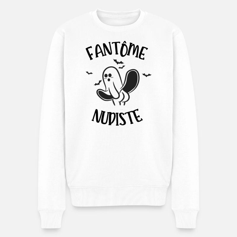 fantôme nudiste - Pull Premium bio Homme - blanc