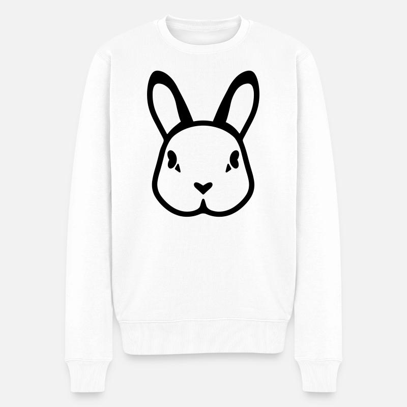 Kaninchen - Männer Premium Bio Pullover - Weiß