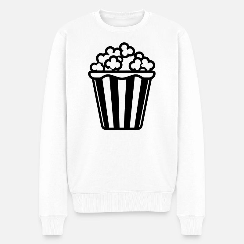 popcorn - Pull Premium bio Homme - blanc