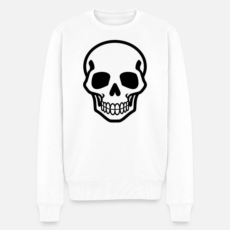 Tête de mort - Pull Premium bio Homme - blanc