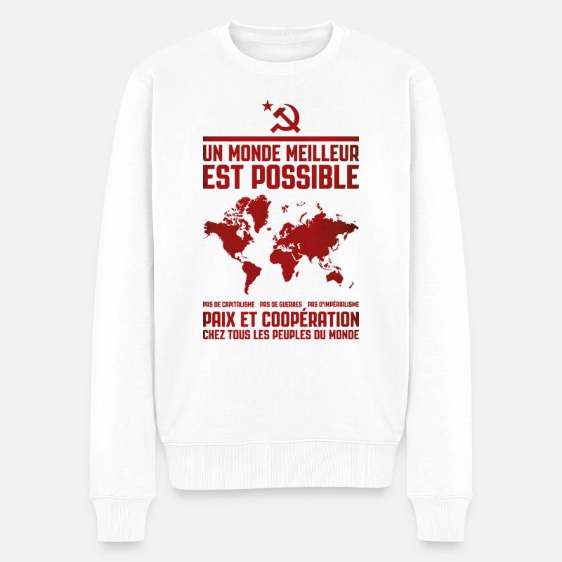 Un monde meilleur 2 - Pull Premium bio Homme - blanc