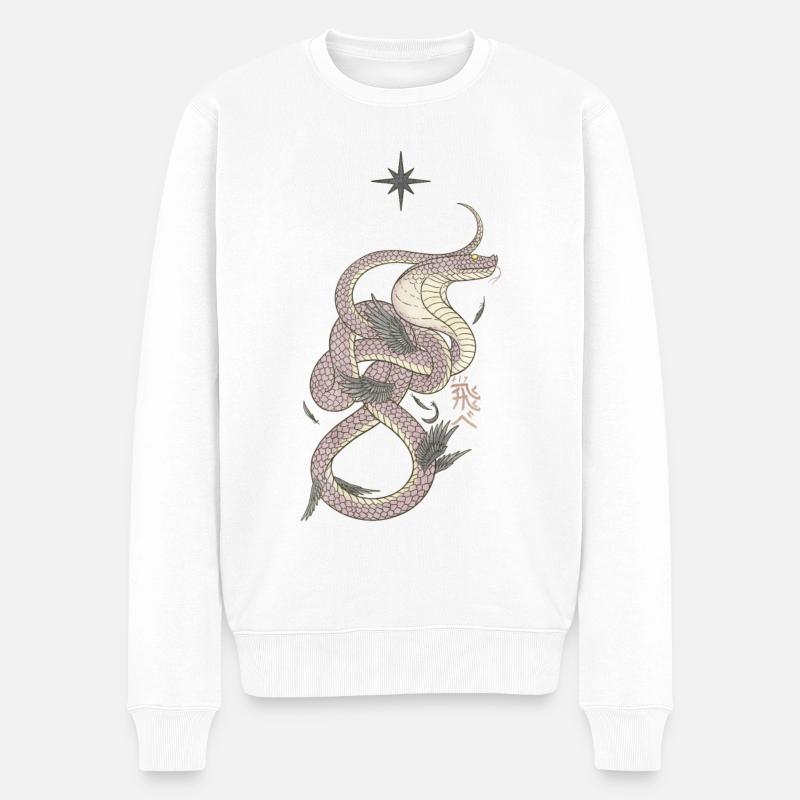 FLY II - Männer Premium Bio Pullover - Weiß