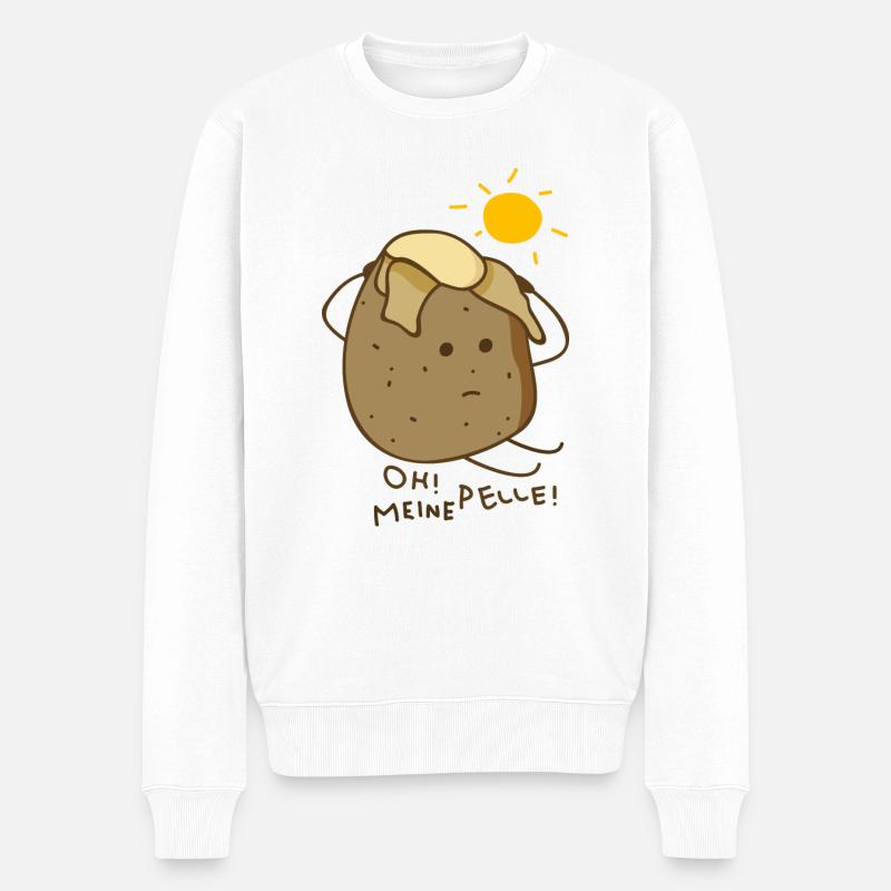 Pellkartoffel - Männer Premium Bio Pullover - Weiß