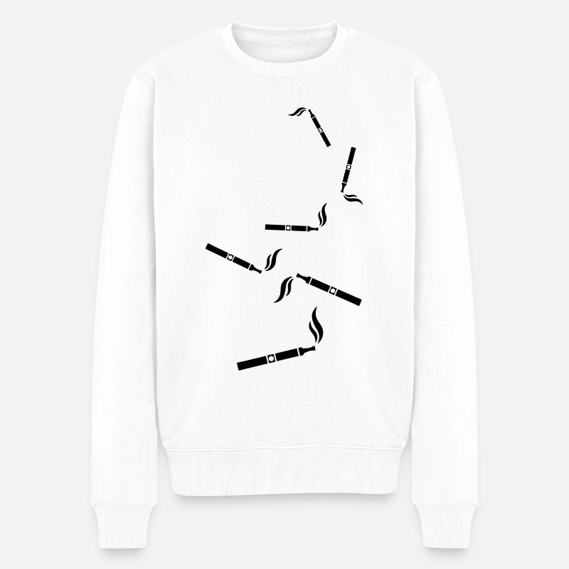 Silhouette de cigarette électronique - Pull Premium bio Homme - blanc