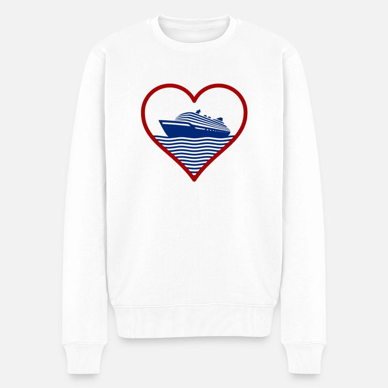 Croisière Cœur Rouge - Pull Premium bio Homme - blanc