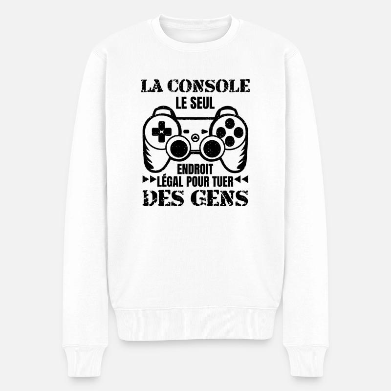 la console - Pull Premium bio Homme - blanc