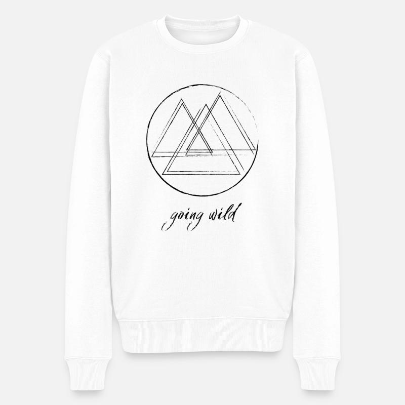 Montagnes - Se déchaîner - Pull Premium bio Homme - blanc