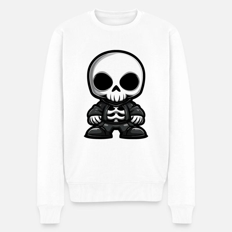 Zombie Halloween Squelette - Pull Premium bio Homme - blanc