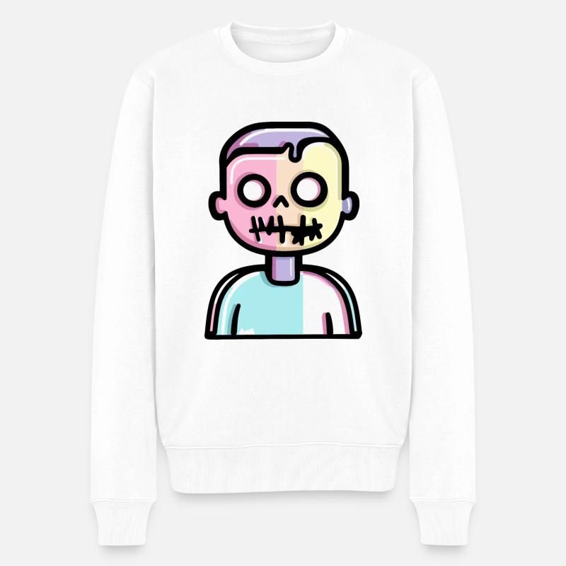 Zombie Halloween Comic - Männer Premium Bio Pullover - Weiß