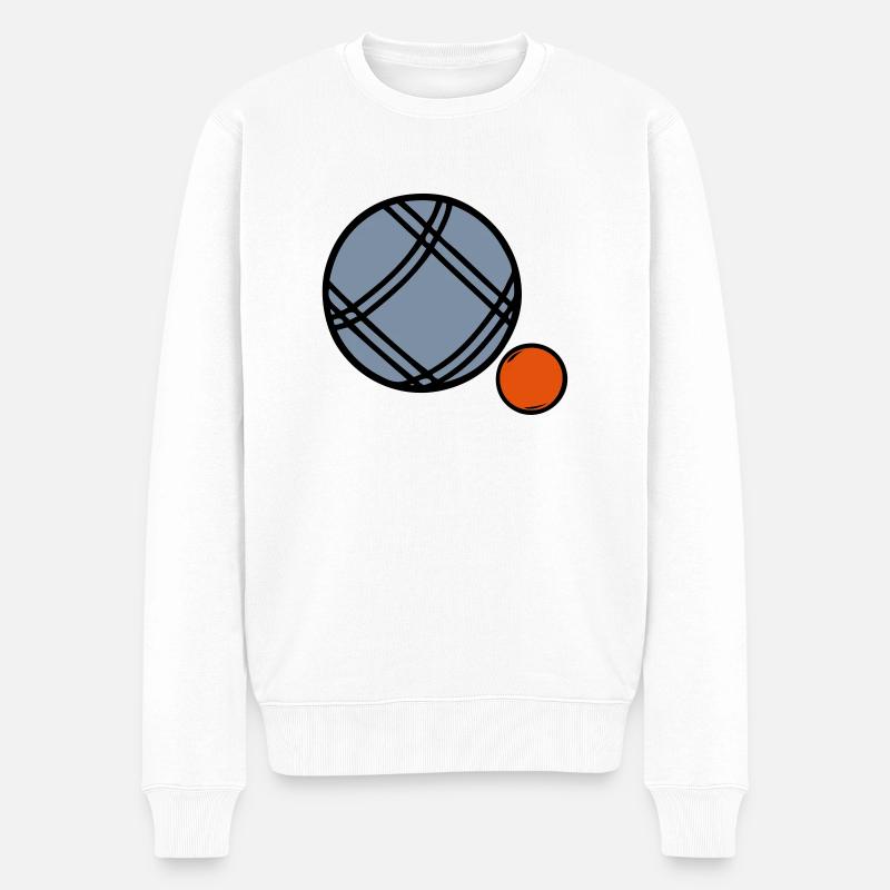 petanque boule sport17 - Pull Premium bio Homme - blanc