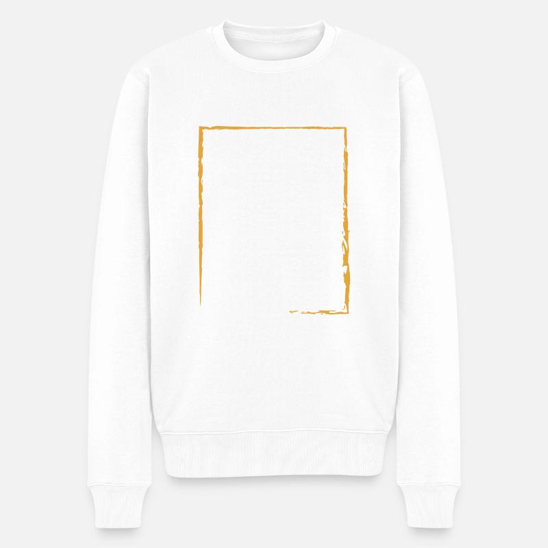 Rahmen - Männer Premium Bio Pullover - Weiß