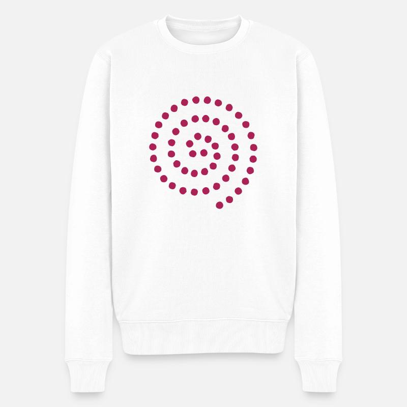 Spirale - Männer Premium Bio Pullover - Weiß