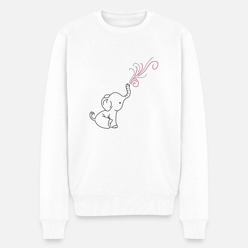 bébé elephant - Pull Premium bio Homme - blanc