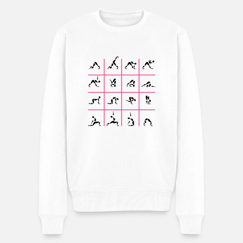 Yoga - Männer Premium Bio Pullover - Weiß