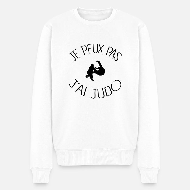 Je peux pas j'ai Judo - Pull Premium bio Homme - blanc