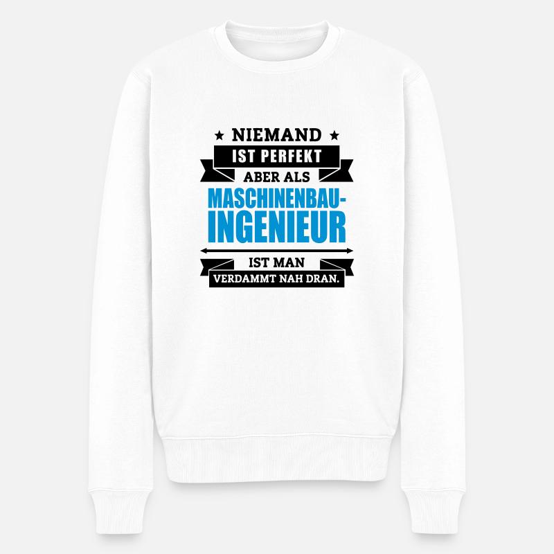 Maschinenbauingenieur - Männer Premium Bio Pullover - Weiß