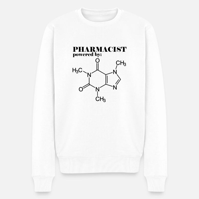 Pharmazie / Apotheker: Pharmacist powered by - Männer Premium Bio Pullover - Weiß
