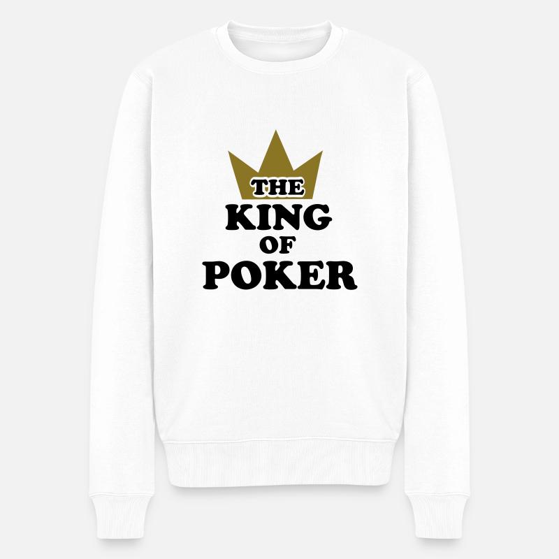 Poker - Männer Premium Bio Pullover - Weiß