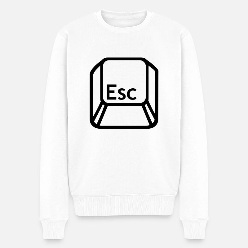 Esc Computer - Männer Premium Bio Pullover - Weiß
