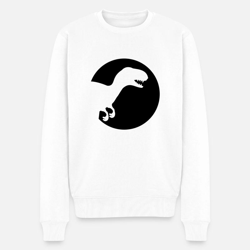 dino_rex_logo_f1 - Pull Premium bio Homme - blanc
