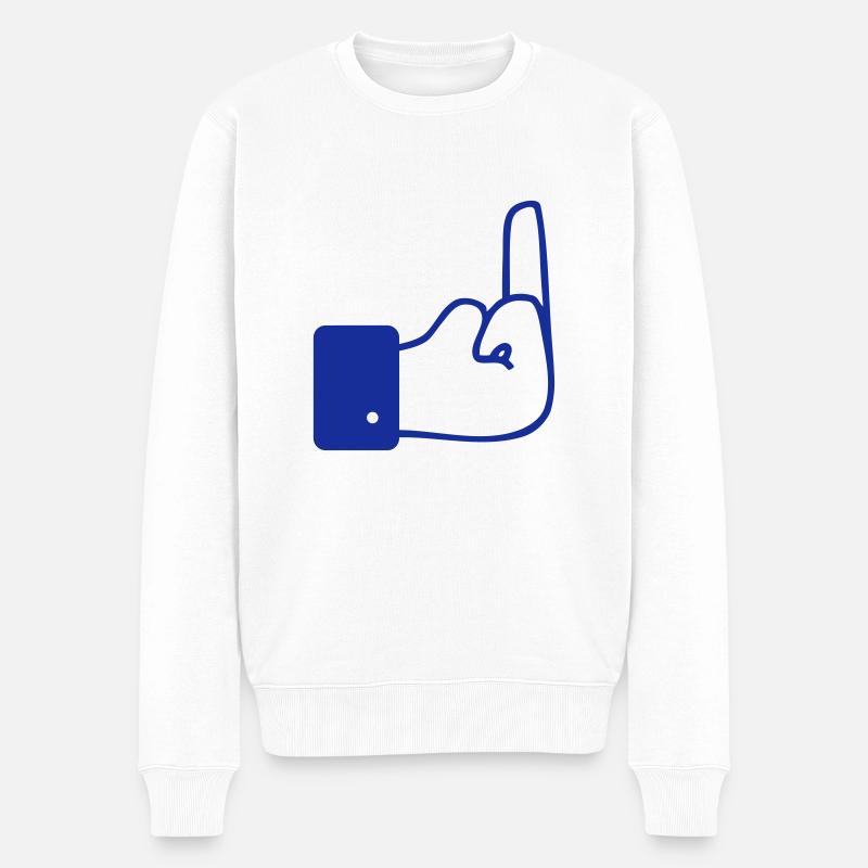 Go fuck yourself - Männer Premium Bio Pullover - Weiß
