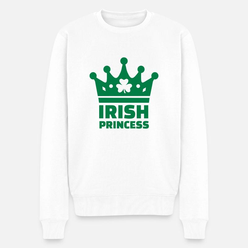 Irish Princess - Pull Premium bio Homme - blanc