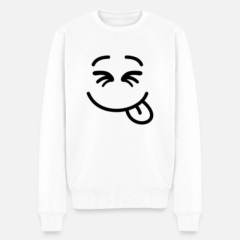 smiley_f1 - Pull Premium bio Homme - blanc