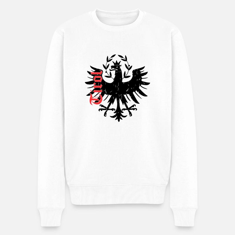 Tirol - Männer Premium Bio Pullover - Weiß
