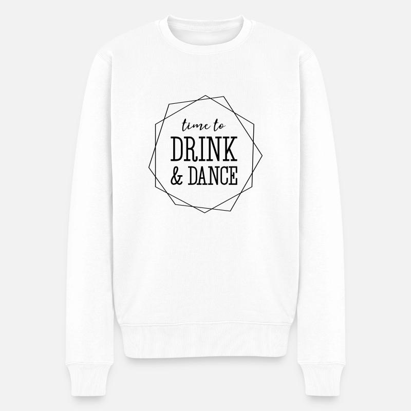 Zeit zum Trinken - Männer Premium Bio Pullover - Weiß