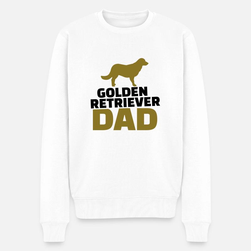 Golden Retriever - Männer Premium Bio Pullover - Weiß