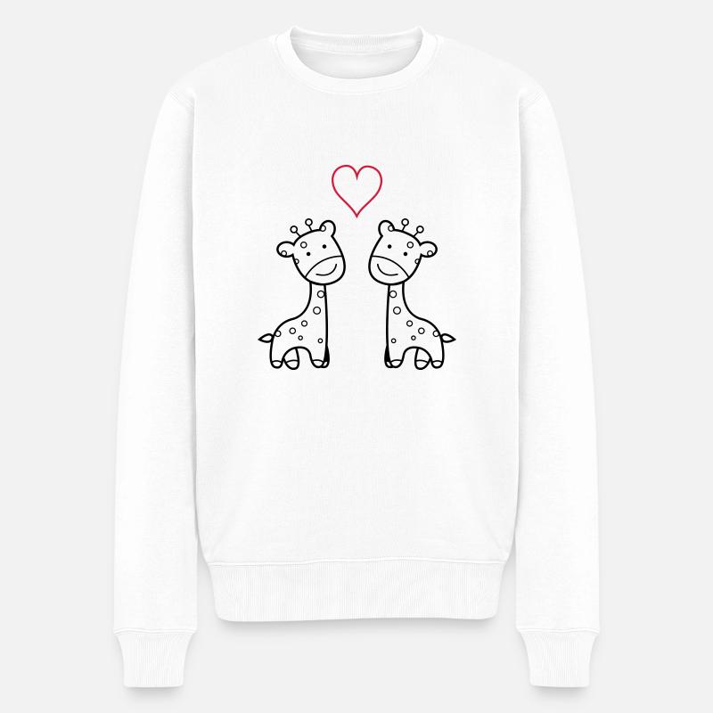 giraffen_love - Pull Premium bio Homme - blanc