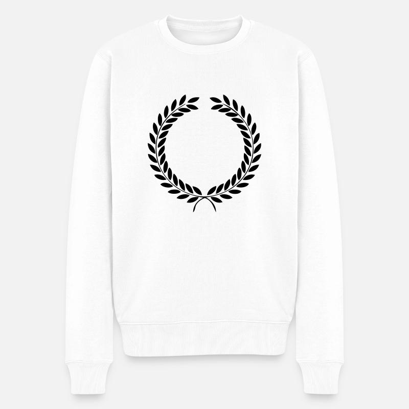 kranz_02 - Männer Premium Bio Pullover - Weiß