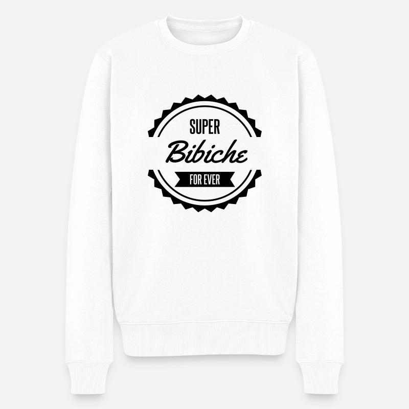 super bibiche for ever - Pull Premium bio Homme - blanc