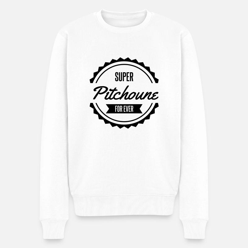 super pitchoune for ever - Pull Premium bio Homme - blanc