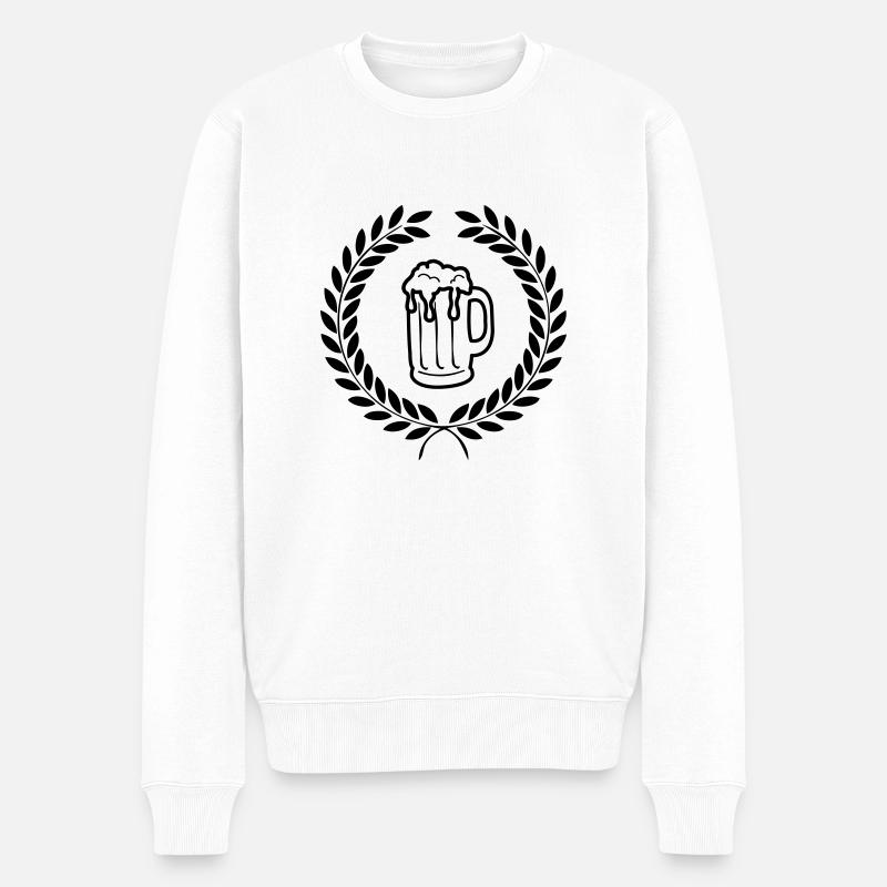 bier_01 - Pull Premium bio Homme - blanc