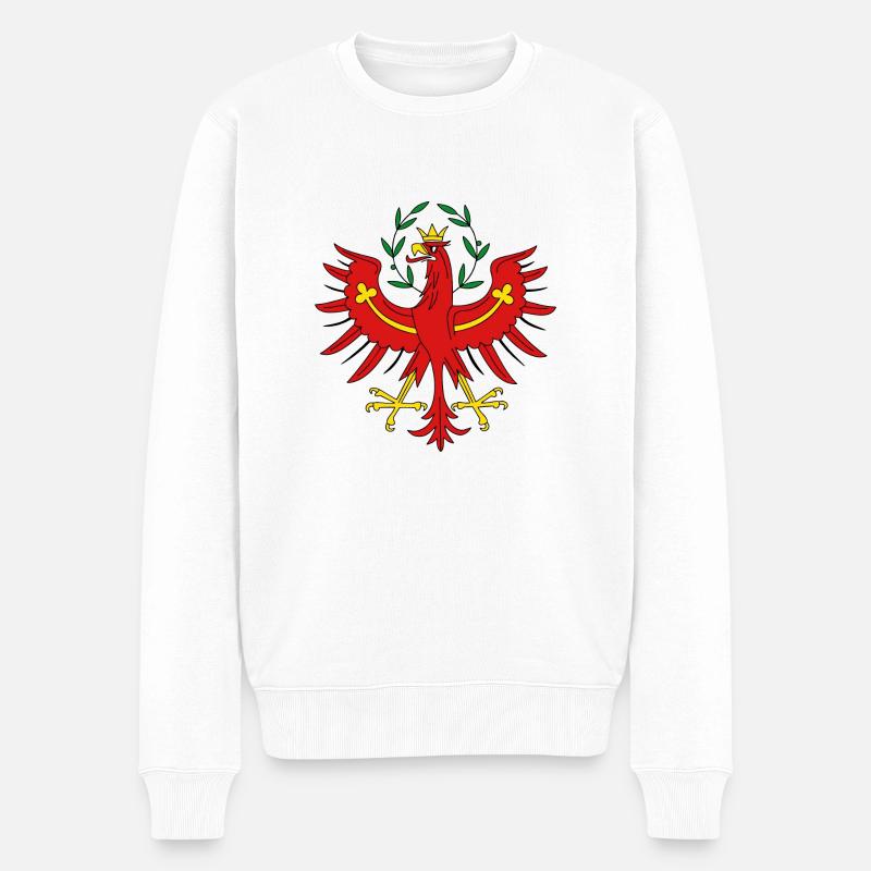 Tirol, Tiroler Adler - Männer Premium Bio Pullover - Weiß