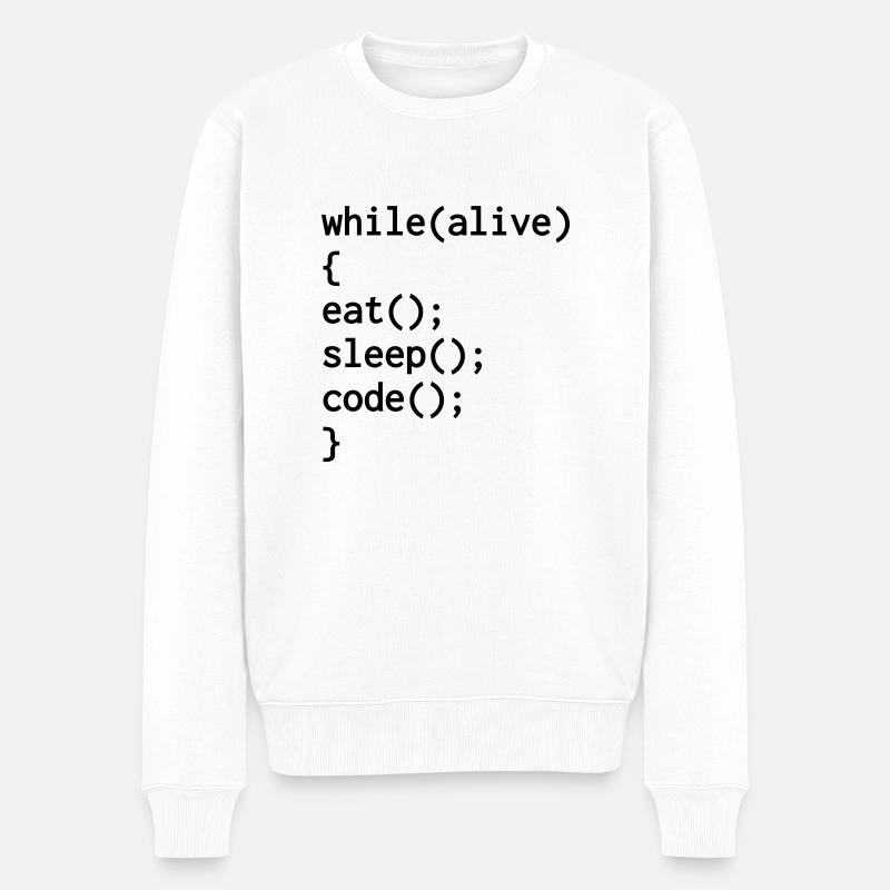 Entwickler / Informatiker / Programmierer / - Männer Premium Bio Pullover - Weiß