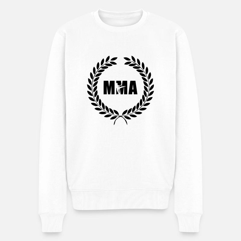 mma - Pull Premium bio Homme - blanc