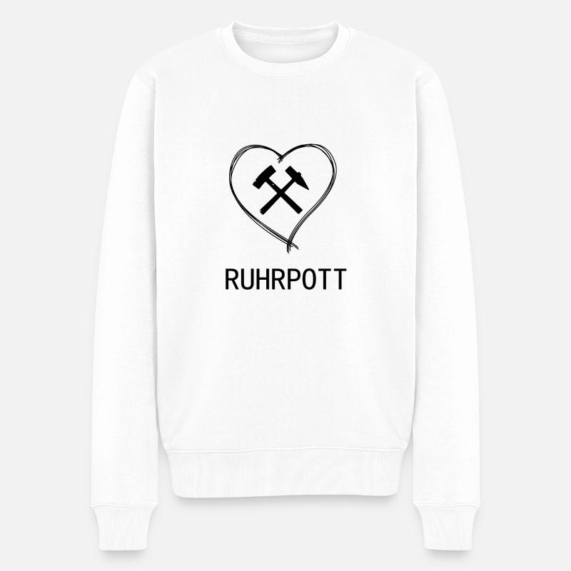 Ruhrpott - Männer Premium Bio Pullover - Weiß