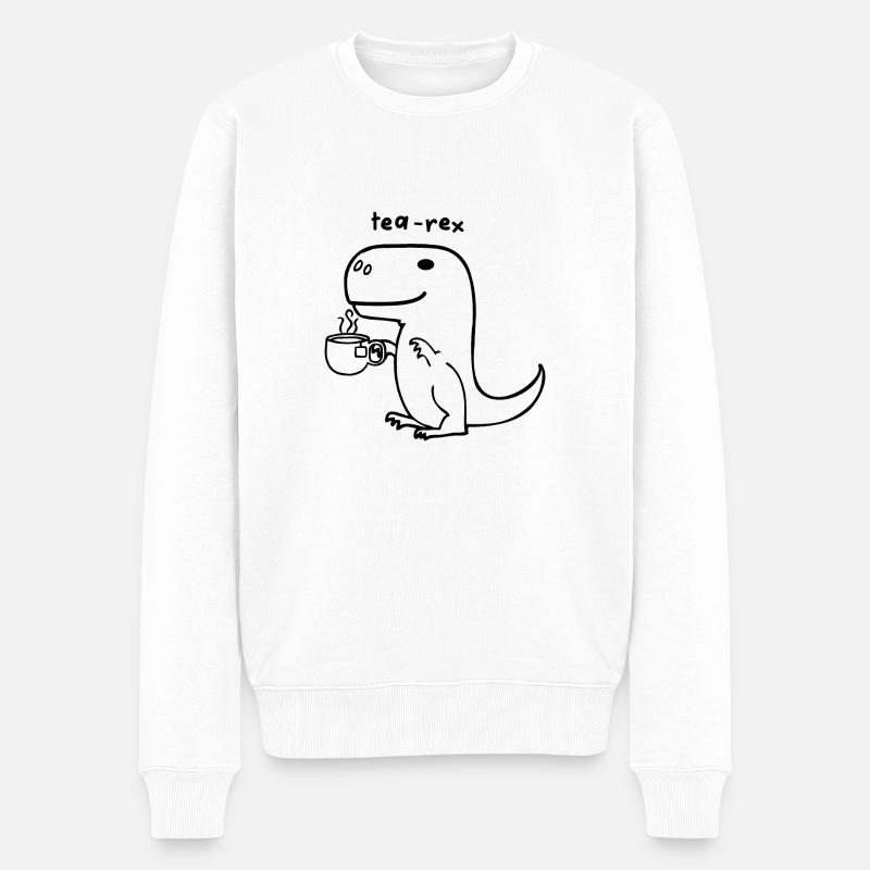 Tee Rex - Männer Premium Bio Pullover - Weiß