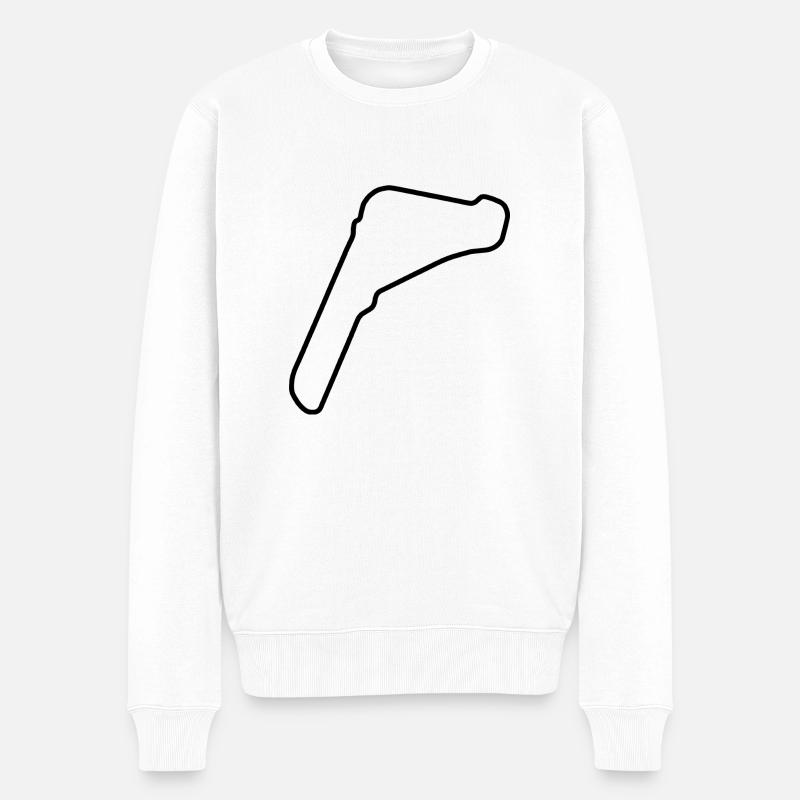 Italien Rennstrecke - Männer Premium Bio Pullover - Weiß