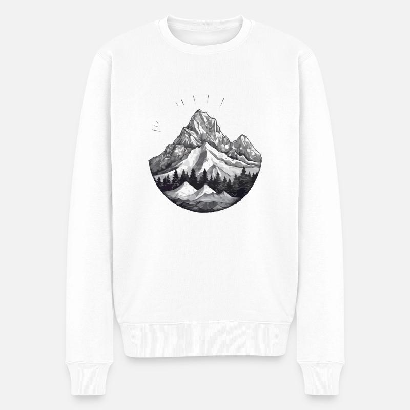 La montagne - Pull Premium bio Homme - blanc