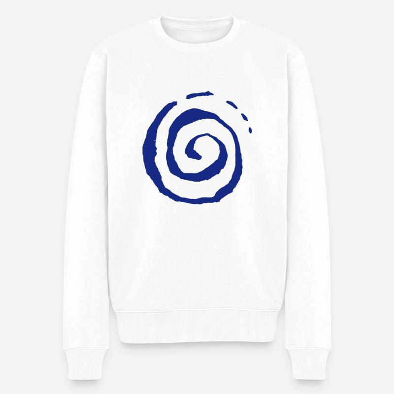 Spirale - Männer Premium Bio Pullover - Weiß