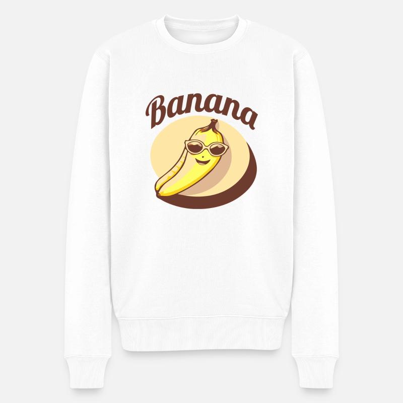 Banane cool - Pull Premium bio Homme - blanc
