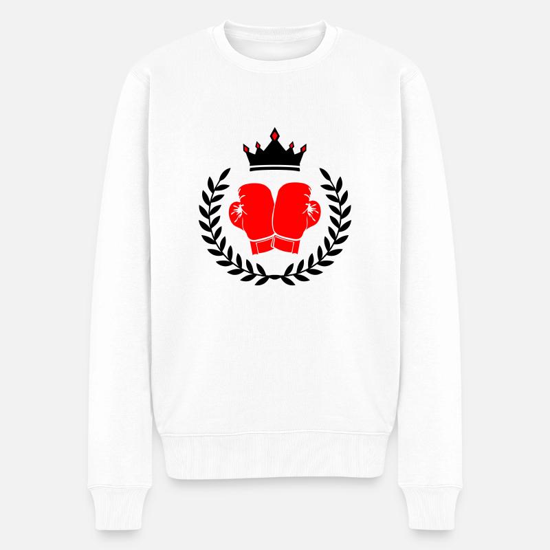 boxing boxen - Männer Premium Bio Pullover - Weiß