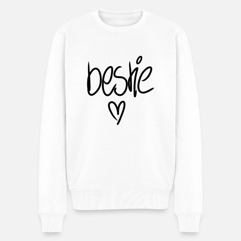 Bestie - Männer Premium Bio Pullover - Weiß