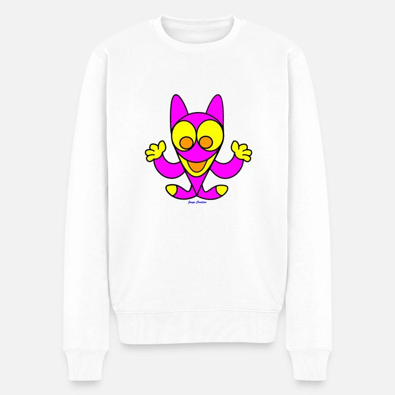 Jango Creation - Männer Premium Bio Pullover - Weiß