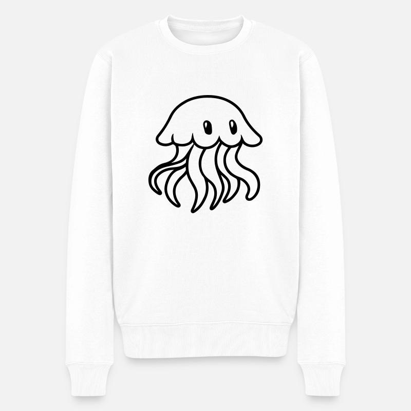 Bande dessinée méduse - Pull Premium bio Homme - blanc