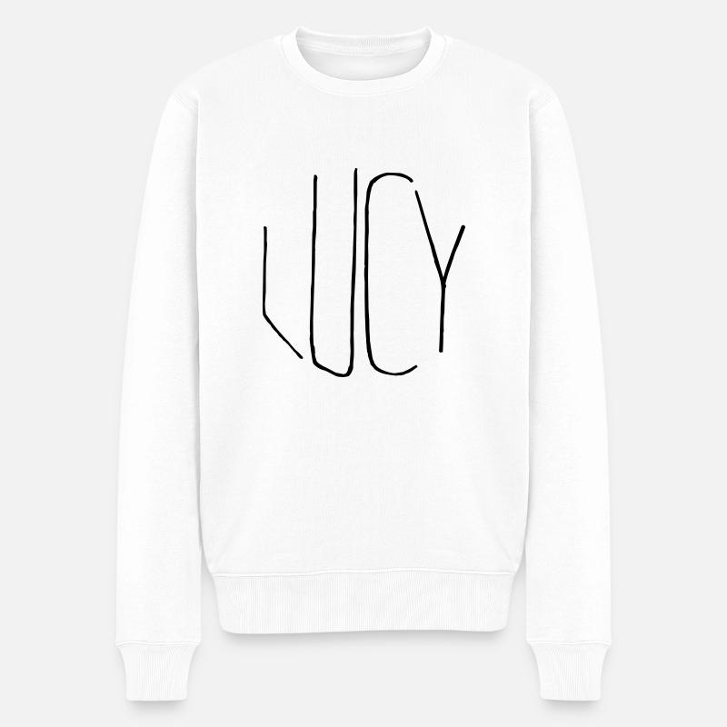 Lucy - Männer Premium Bio Pullover - Weiß