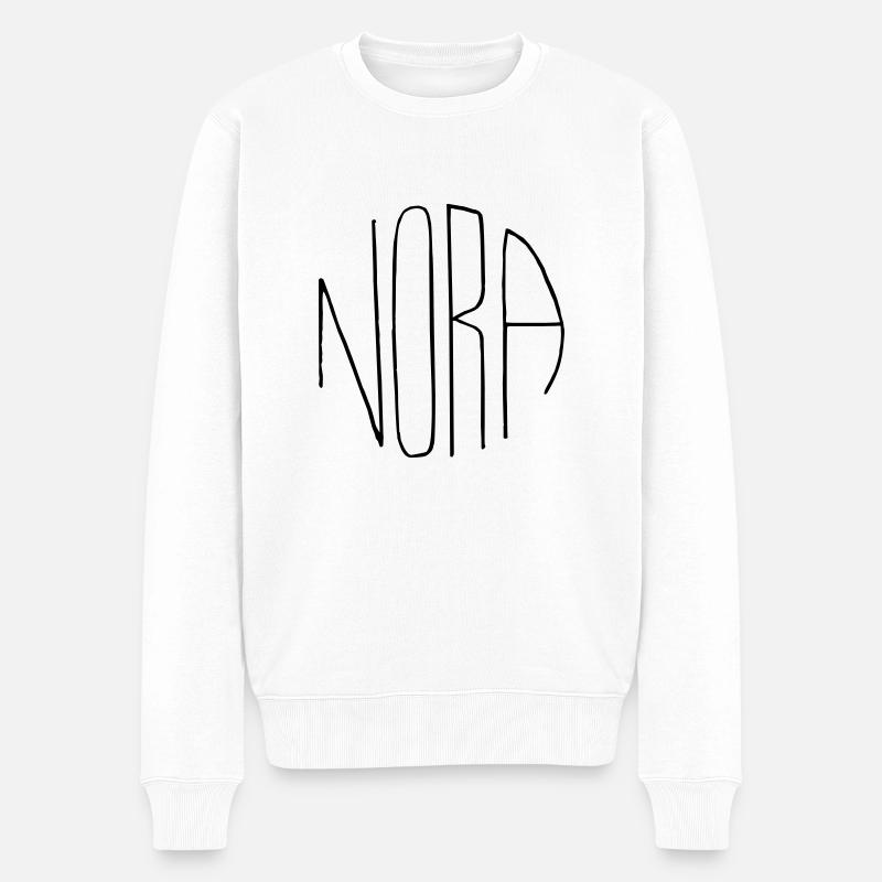 Nora - Männer Premium Bio Pullover - Weiß